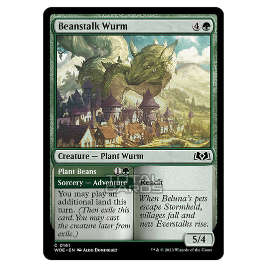 Magic The Gathering - Wilds of Eldraine - Beanstalk Wurm / Plant Beans - 161