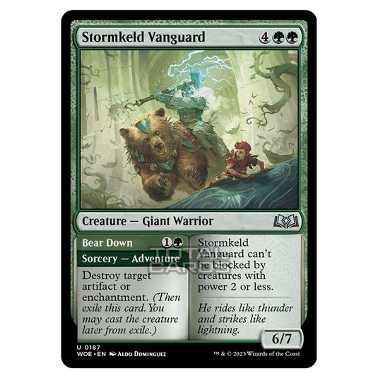 Magic The Gathering - Wilds of Eldraine - Stormkeld Vanguard / Bear Down - 187