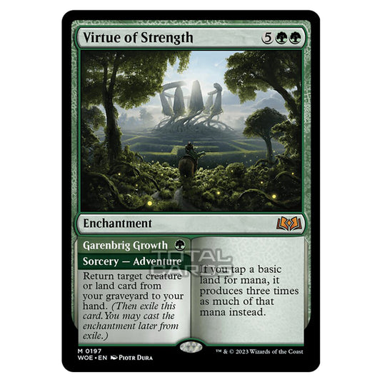 Magic The Gathering - Wilds of Eldraine - Virtue of Strength / Garenbrig Growth - 197