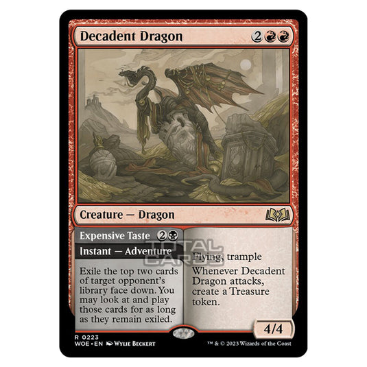 Magic The Gathering - Wilds of Eldraine - Decadent Dragon / Expensive Taste - 223
