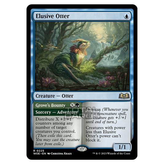 Magic The Gathering - Wilds of Eldraine - Elusive Otter / Grove's Bounty - 225