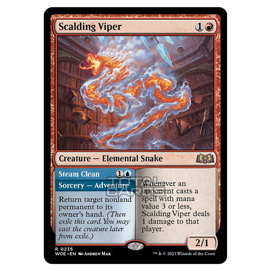 Magic The Gathering - Wilds of Eldraine - Scalding Viper / Steam Clean - 235