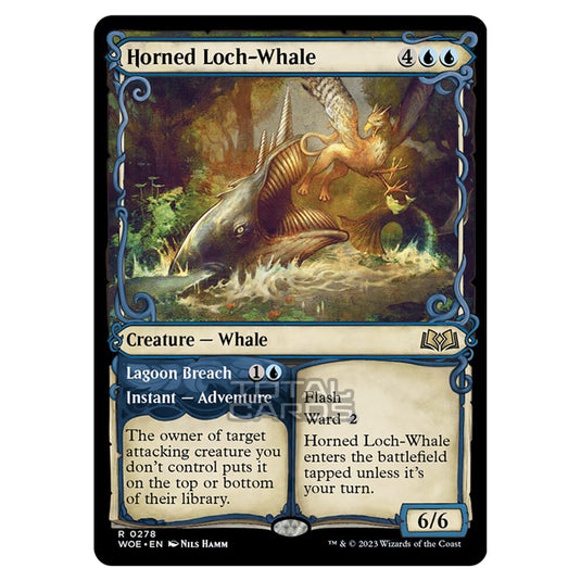 Magic The Gathering - Wilds of Eldraine - Horned Loch-Whale / Lagoon Breach (Showcase Card) - 278