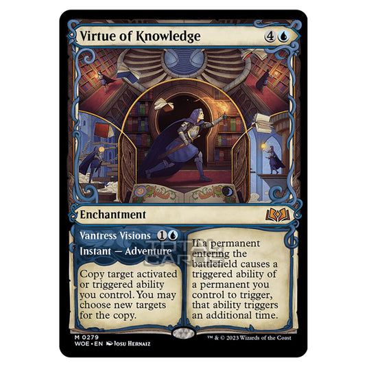 Magic The Gathering - Wilds of Eldraine - Virtue of Knowledge / Vantress Visions (Showcase Card) - 279