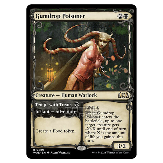 Magic The Gathering - Wilds of Eldraine - Gumdrop Poisoner / Tempt with Treats (Showcase Card) - 280