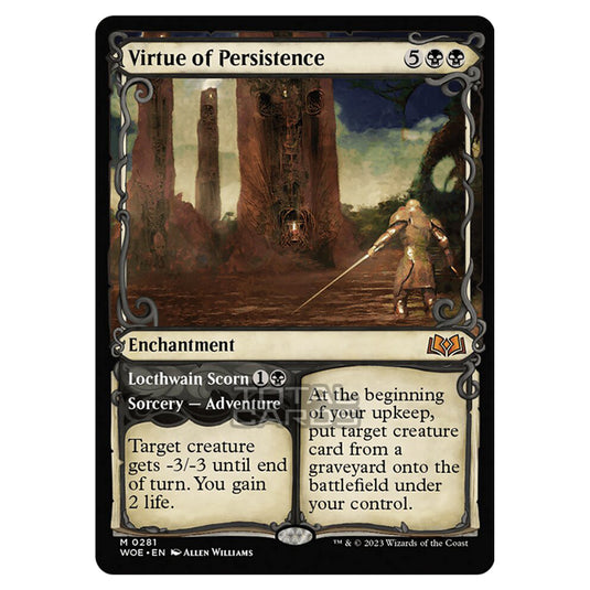 Magic The Gathering - Wilds of Eldraine - Virtue of Persistence / Locthwain Scorn (Showcase Card) - 281