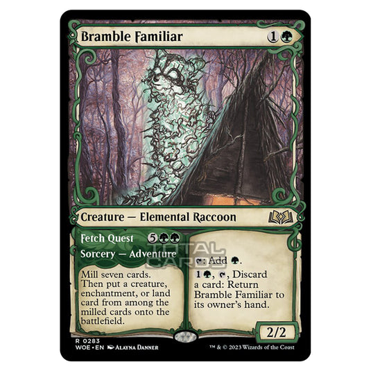 Magic The Gathering - Wilds of Eldraine - Bramble Familiar / Fetch Quest (Showcase Card) - 283