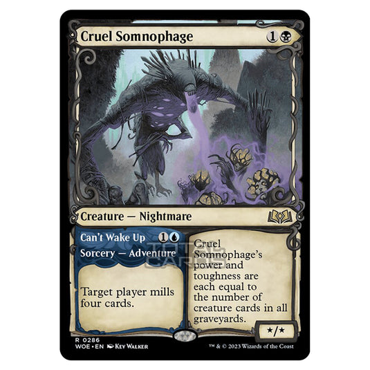 Magic The Gathering - Wilds of Eldraine - Cruel Somnophage / Can't Wake Up (Showcase Card) - 286