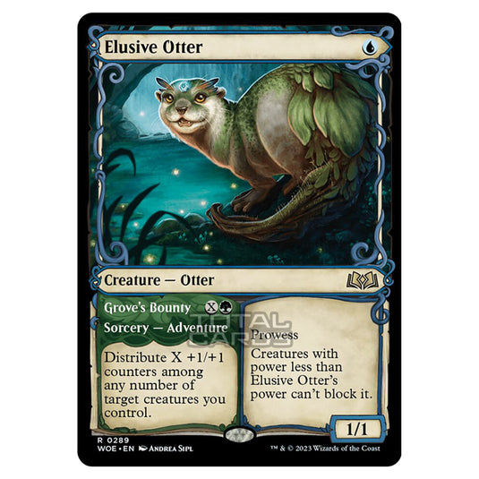 Magic The Gathering - Wilds of Eldraine - Elusive Otter / Grove's Bounty (Showcase Card) - 289