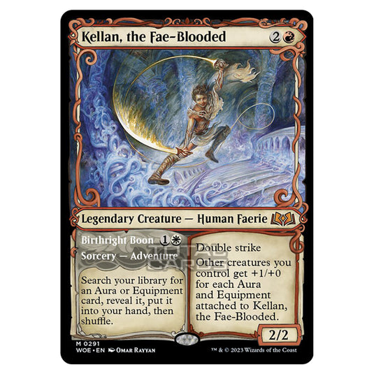 Magic The Gathering - Wilds of Eldraine - Kellan, the Fae-Blooded / Birthright Boon (Showcase Card) - 291