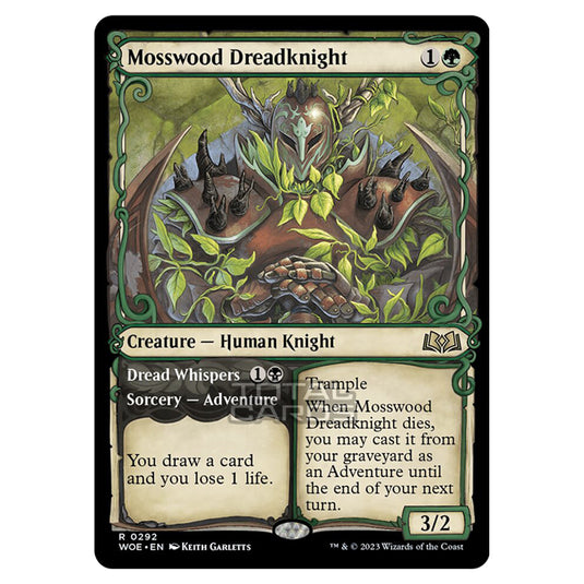 Magic The Gathering - Wilds of Eldraine - Mosswood Dreadknight / Dread Whispers (Showcase Card) - 292