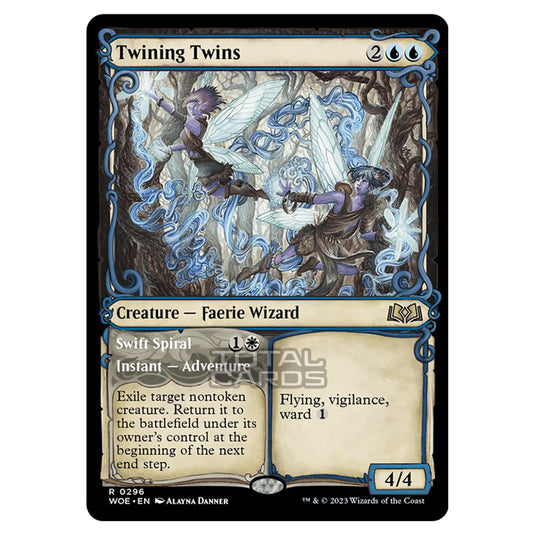 Magic The Gathering - Wilds of Eldraine - Twining Twins / Swift Spiral (Showcase Card) - 296