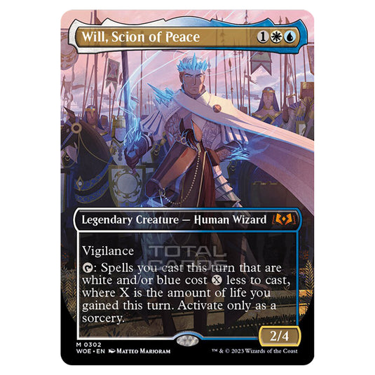 Magic The Gathering - Wilds of Eldraine - Will, Scion of Peace (Alternate-Art Borderless Card) - 302