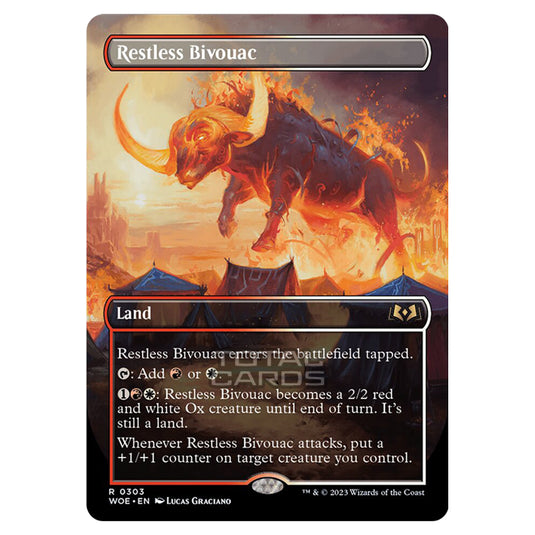 Magic The Gathering - Wilds of Eldraine - Restless Bivouac (Alternate-Art Borderless Card) - 303