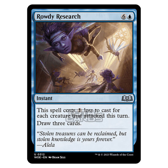 Magic The Gathering - Wilds of Eldraine - Rowdy Research (Jumpstart Card) - 312