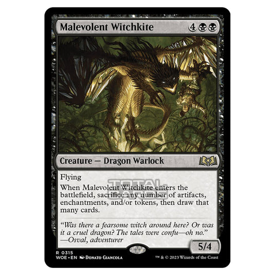 Magic The Gathering - Wilds of Eldraine - Malevolent Witchkite (Jumpstart Card) - 315