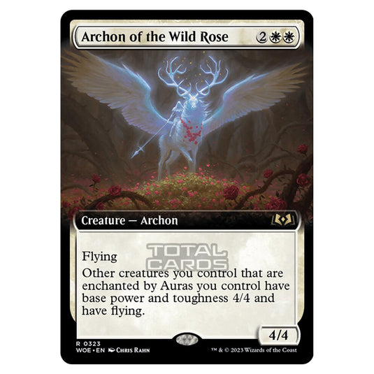 Magic The Gathering - Wilds of Eldraine - Archon of the Wild Rose (Extended Art Card) - 323