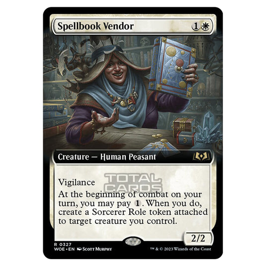 Magic The Gathering - Wilds of Eldraine - Spellbook Vendor (Extended Art Card) - 327