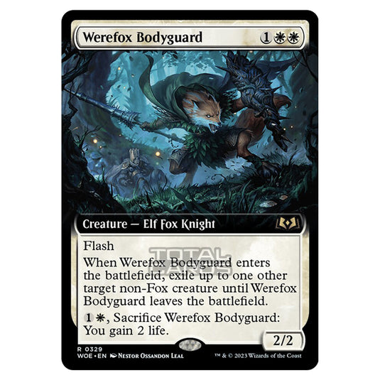 Magic The Gathering - Wilds of Eldraine - Werefox Bodyguard (Extended Art Card) - 329