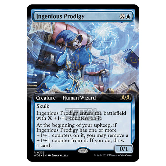 Magic The Gathering - Wilds of Eldraine - Ingenious Prodigy (Extended Art Card) - 333