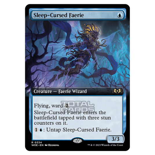 Magic The Gathering - Wilds of Eldraine - Sleep-Cursed Faerie (Extended Art Card) - 334