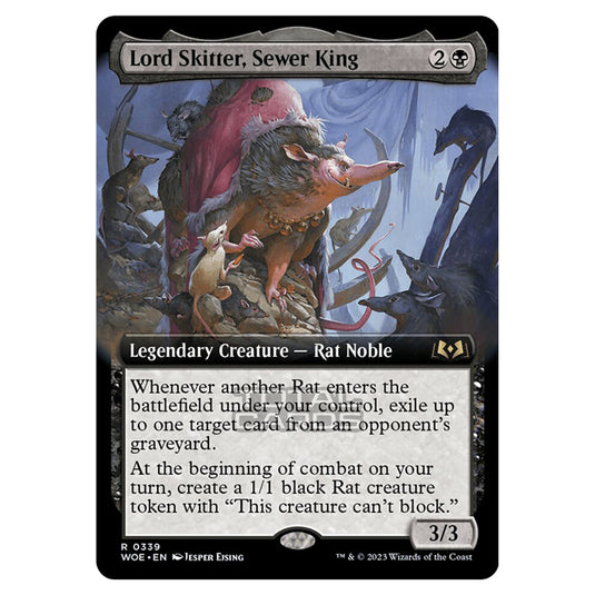 Magic The Gathering - Wilds of Eldraine - Lord Skitter, Sewer King (Extended Art Card) - 339