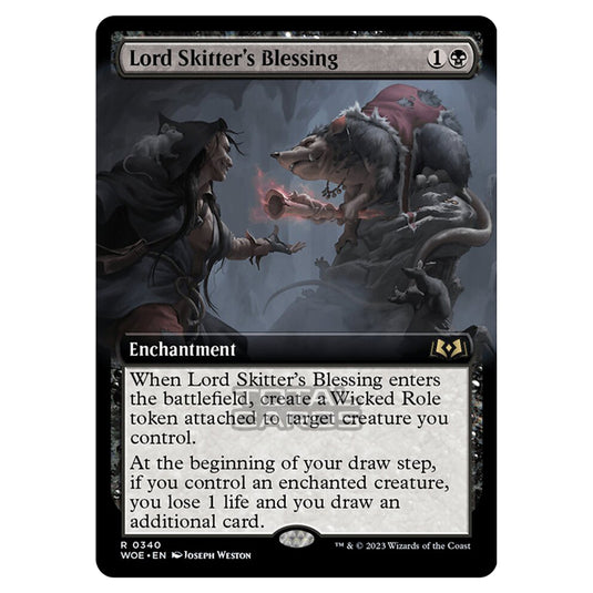 Magic The Gathering - Wilds of Eldraine - Lord Skitter's Blessing (Extended Art Card) - 340