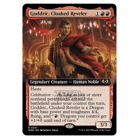 Magic The Gathering - Wilds of Eldraine - Goddric, Cloaked Reveler (Extended Art Card) - 347