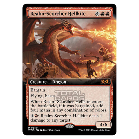 Magic The Gathering - Wilds of Eldraine - Realm-Scorcher Hellkite (Extended Art Card) - 350