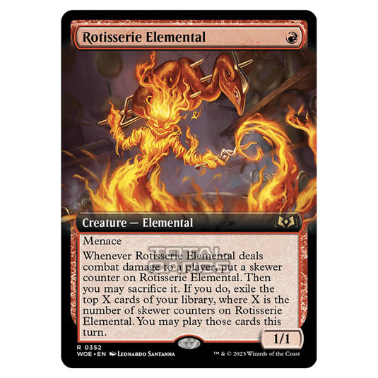 Magic The Gathering - Wilds of Eldraine - Rotisserie Elemental (Extended Art Card) - 352