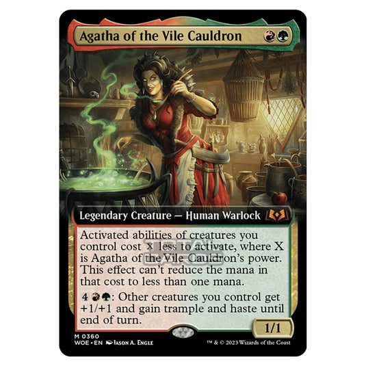 Magic The Gathering - Wilds of Eldraine - Agatha of the Vile Cauldron (Extended Art Card) - 360