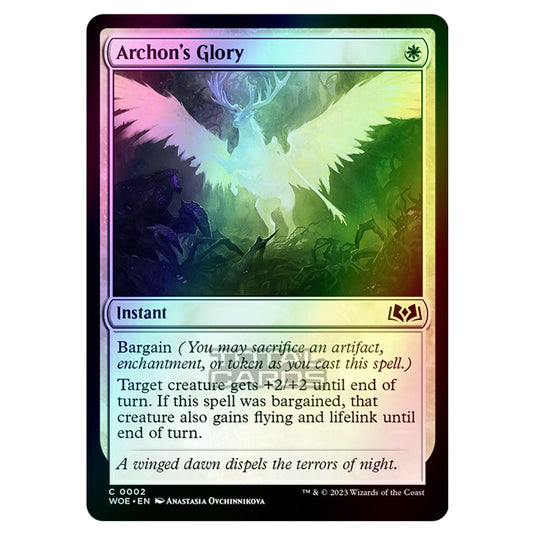 Magic The Gathering - Wilds of Eldraine - Archon's Glory - 002 (Foil) Magic The Gathering - Wilds of Eldraine - Archon's Glory - 002 (Foil)