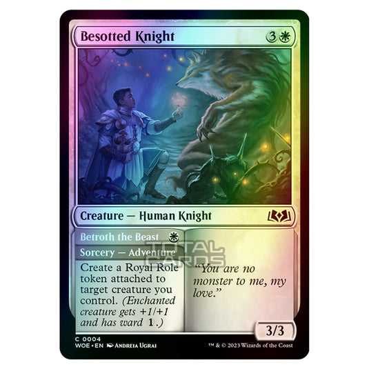 Magic The Gathering - Wilds of Eldraine - Besotted Knight / Betroth the Beast - 004 (Foil)