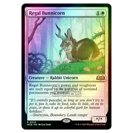 Magic The Gathering - Wilds of Eldraine - Regal Bunnicorn - 025 (Foil)