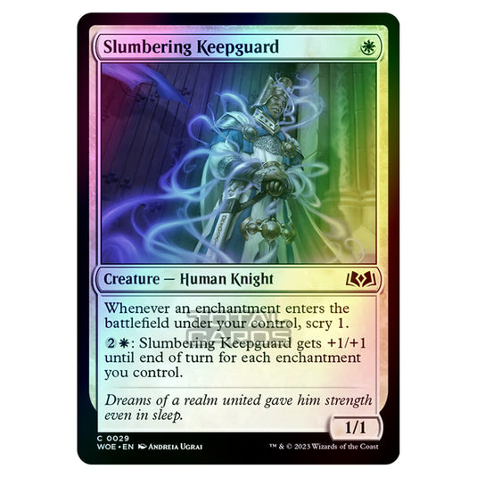 Magic The Gathering - Wilds of Eldraine - Slumbering Keepguard - 029 (Foil)