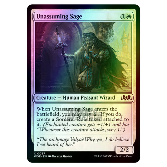 Magic The Gathering - Wilds of Eldraine - Unassuming Sage - 037 (Foil)