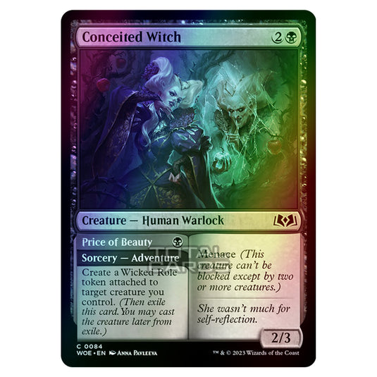 Magic The Gathering - Wilds of Eldraine - Conceited Witch / Price of Beauty - 084 (Foil)