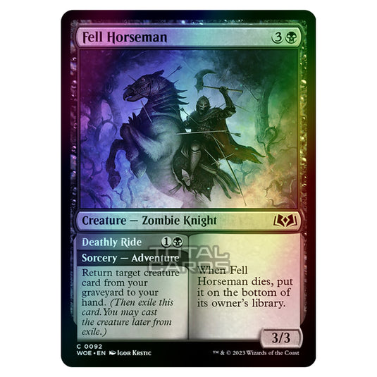 Magic The Gathering - Wilds of Eldraine - Fell Horseman / Deathly Ride - 092 (Foil)