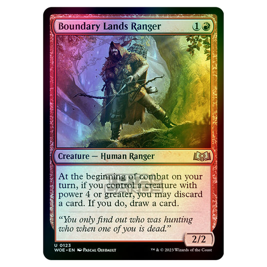 Magic The Gathering - Wilds of Eldraine - Boundary Lands Ranger - 123 (Foil)