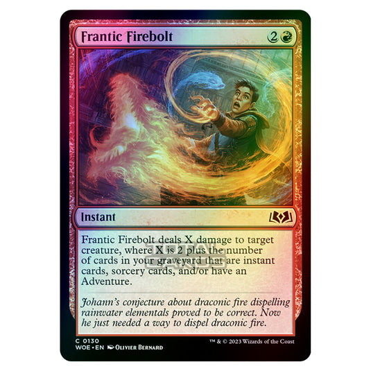 Magic The Gathering - Wilds of Eldraine - Frantic Firebolt - 130 (Foil)