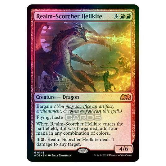 Magic The Gathering - Wilds of Eldraine - Realm-Scorcher Hellkite - 145 (Foil)