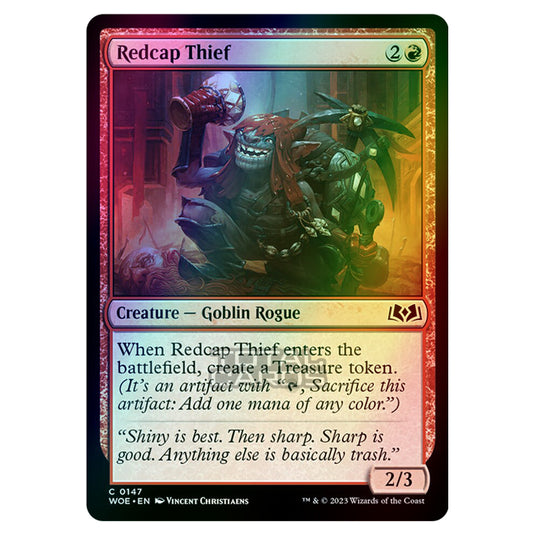 Magic The Gathering - Wilds of Eldraine - Redcap Thief - 147 (Foil)