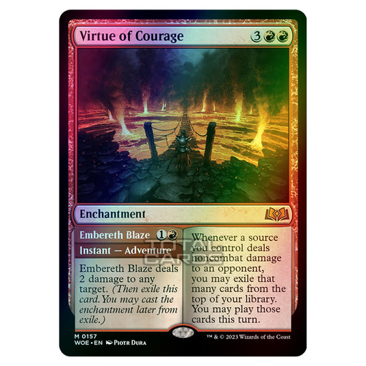 Magic The Gathering - Wilds of Eldraine - Virtue of Courage / Embereth Blaze - 157 (Foil)