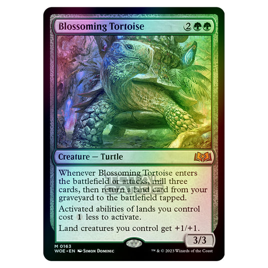 Magic The Gathering - Wilds of Eldraine - Blossoming Tortoise - 163 (Foil)