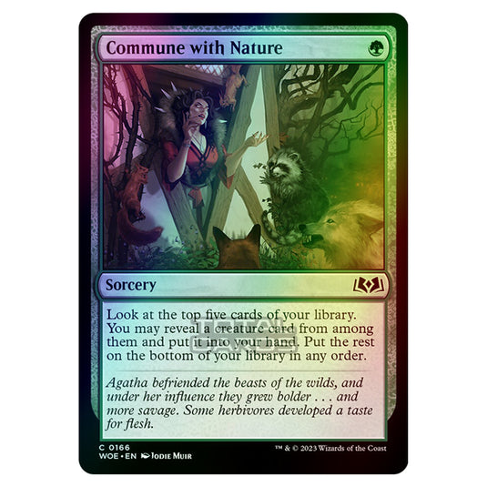 Magic The Gathering - Wilds of Eldraine - Commune with Nature - 166 (Foil)