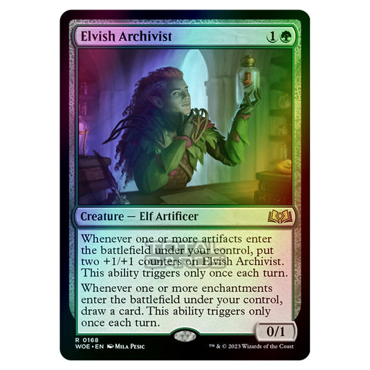 Magic The Gathering - Wilds of Eldraine - Elvish Archivist - 168 (Foil)