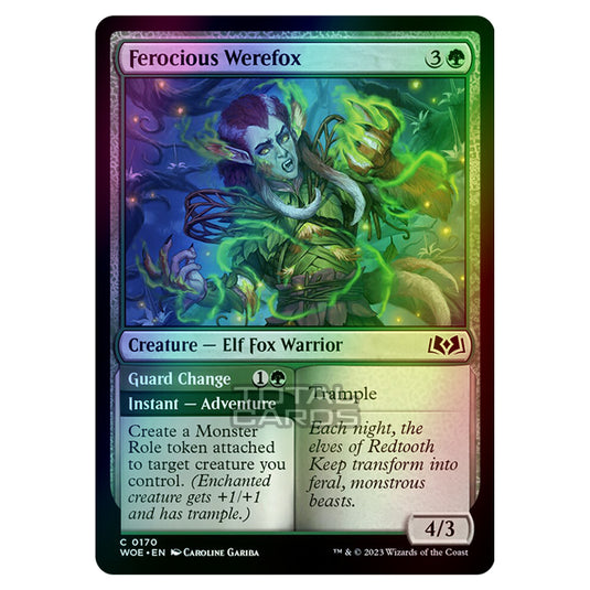 Magic The Gathering - Wilds of Eldraine - Ferocious Werefox / Guard Change - 170 (Foil)