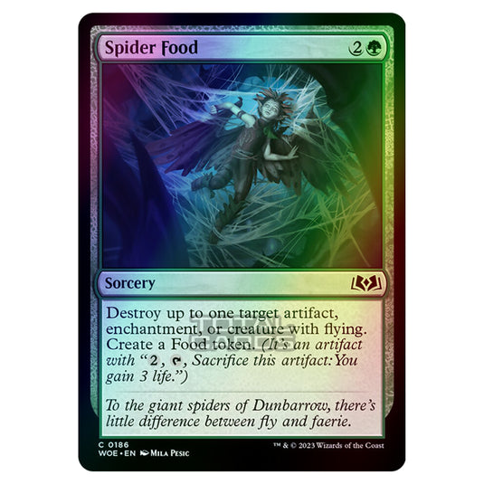 Magic The Gathering - Wilds of Eldraine - Spider Food - 186 (Foil)