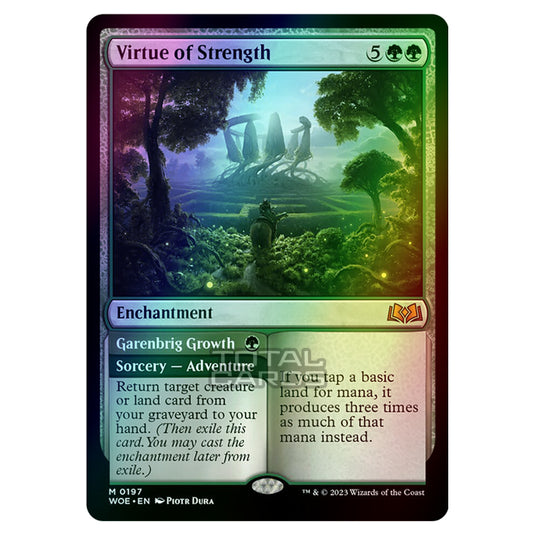 Magic The Gathering - Wilds of Eldraine - Virtue of Strength / Garenbrig Growth - 197 (Foil)