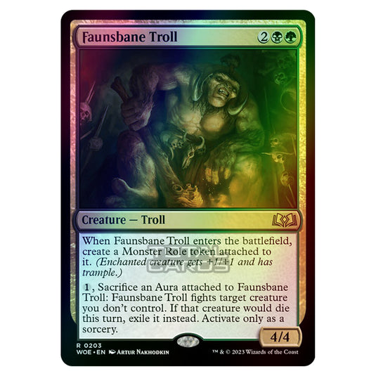 Magic The Gathering - Wilds of Eldraine - Faunsbane Troll - 203 (Foil)